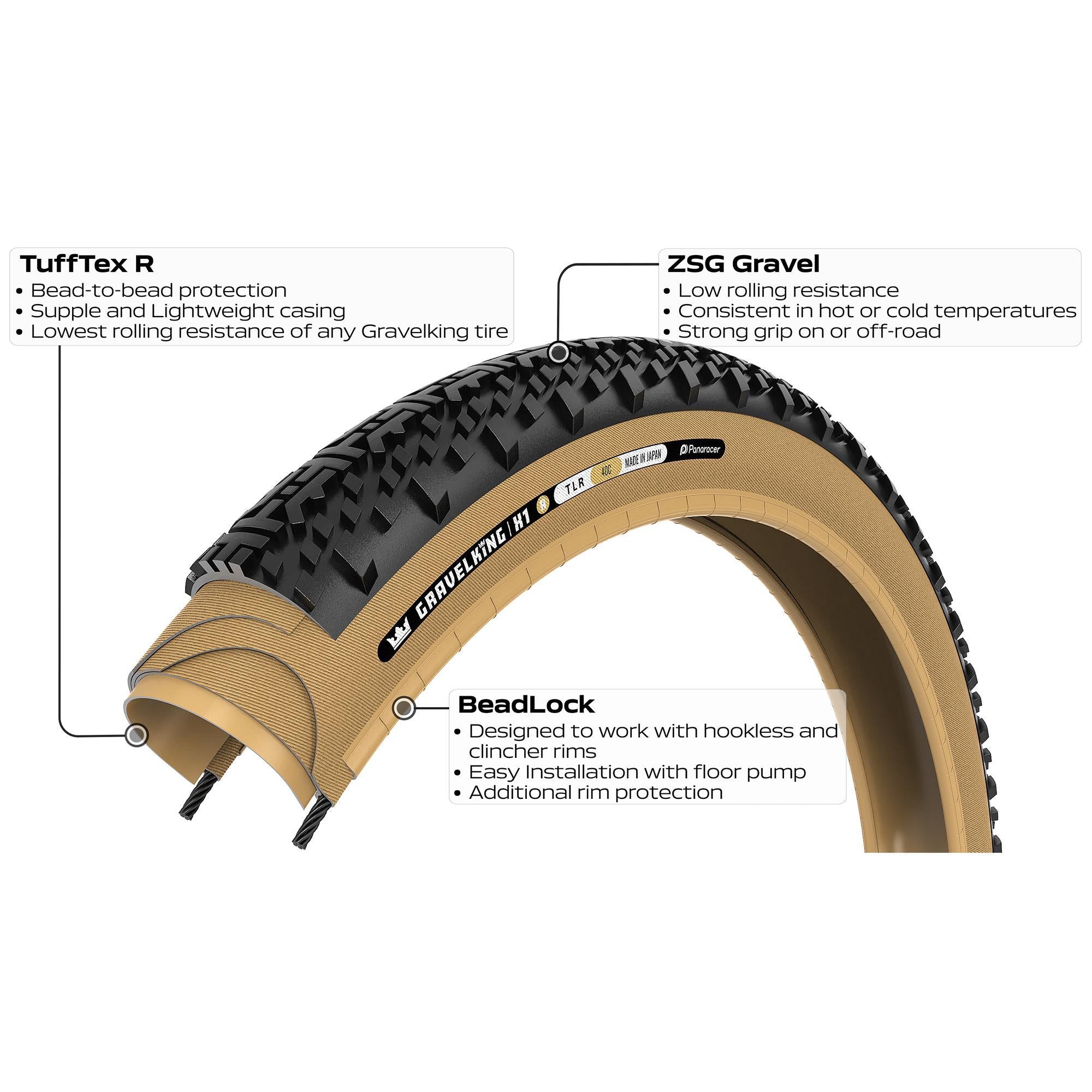 Panaracer GRAVELKING X1 R 700x40C 2本セット GravelKing X1 R-Line TLR Gravel Tyre – Panaracer Tyres
